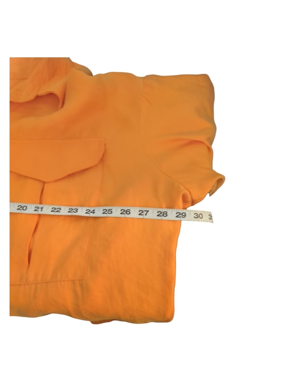 Anthropologie Maeve Tangerine Oversized Button Down Utility Shirt L Dopamine - Picture 6 of 8